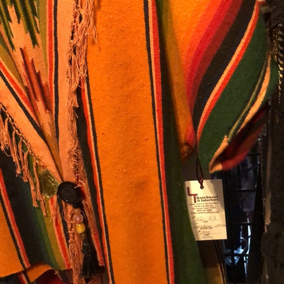 Karen Wilkinson of Santa Fe One of a kind Saltillo Serape Jacket Hip Length. - Picture 3 of 3